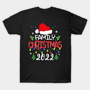 Family Christmas 2022 Matching Outfit Squad Santa Elf Funny T-Shirt